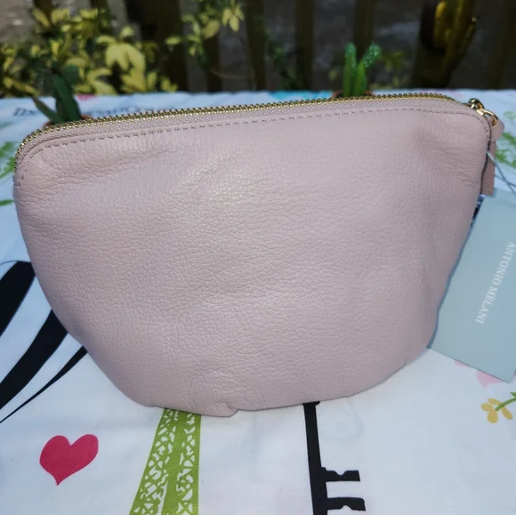 Antonio Melani Lavender Pebble Leather Clutch 8"W × 6"D NWT - Picture 3 of 12